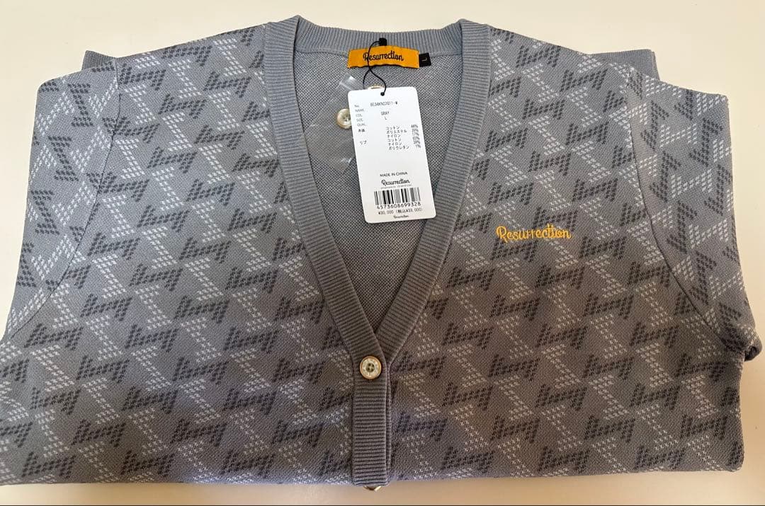 新品｜レザレクション｜レディースGMジャガードニットカーディガン｜グレー