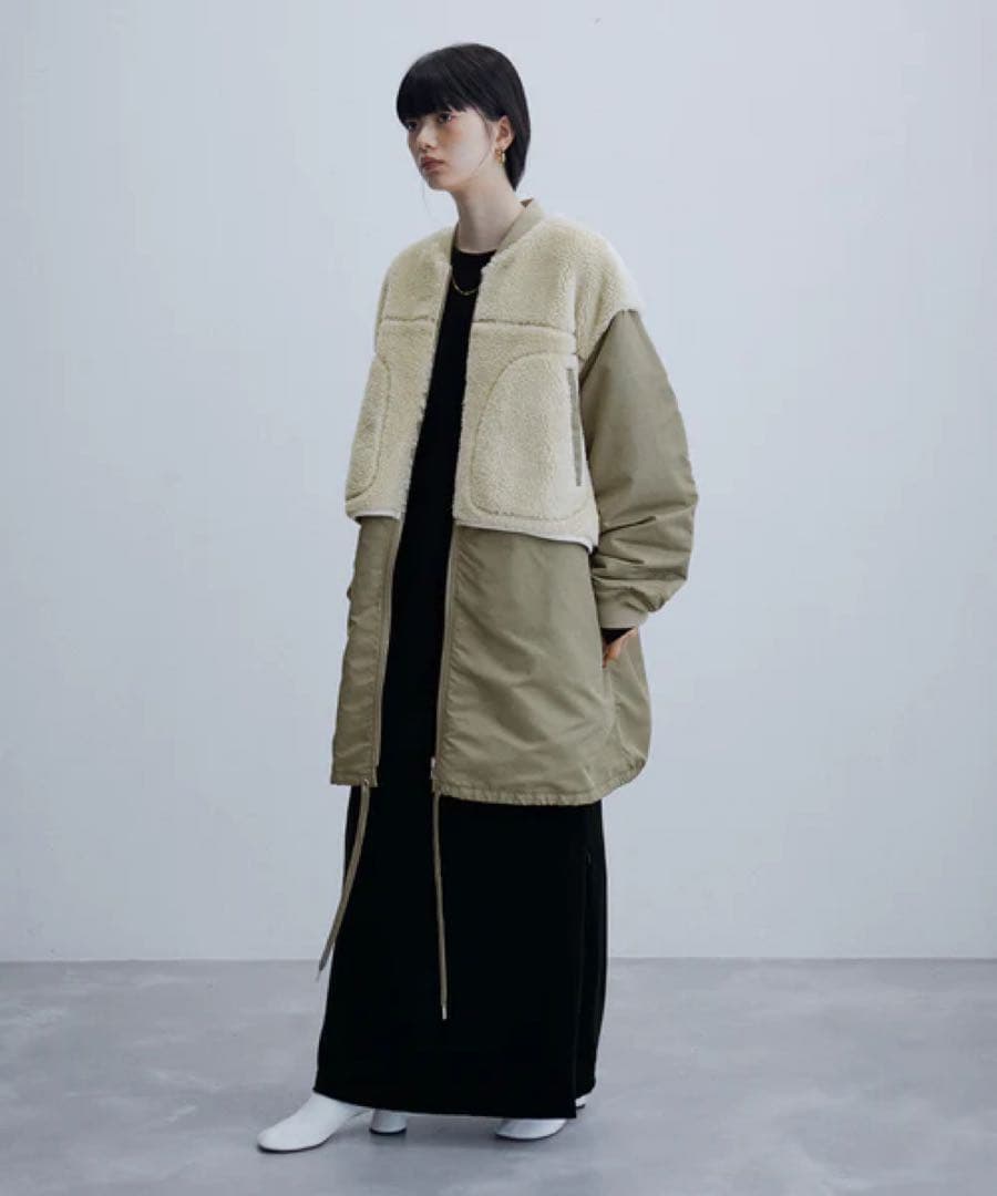 アダムエロペ《ドラマ着用》【サステナブル】MA-1ボアリバーシブルコート