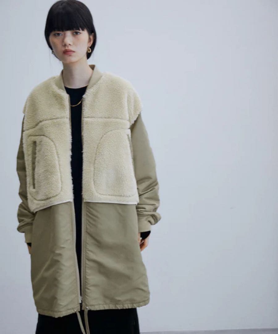 アダムエロペ《ドラマ着用》【サステナブル】MA-1ボアリバーシブルコート