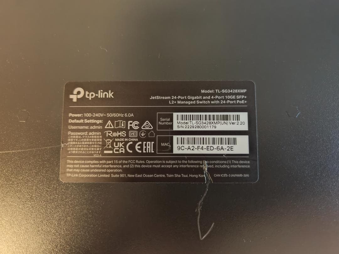 TP-Link JetStream TL-SG3428XMP スイッチングハブ