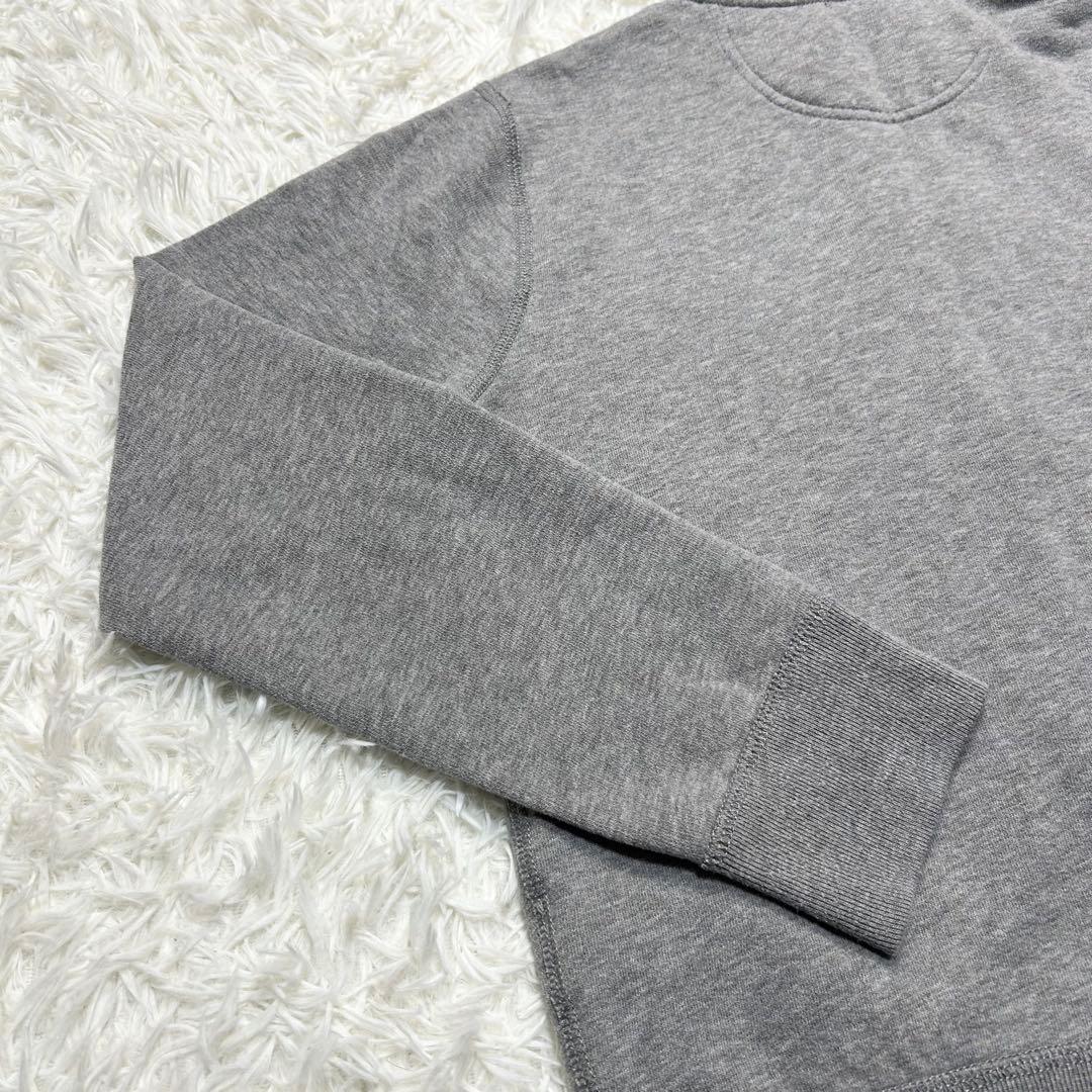 未使用級 ポロラルフローレン ジップパーカー 裏起毛 ポニー グレー 白 L