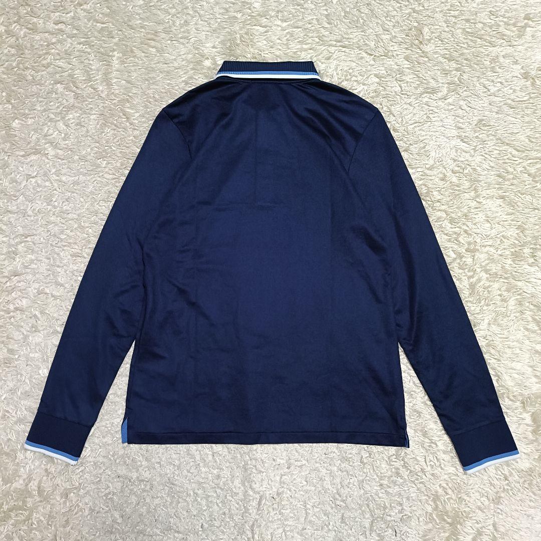 【新品】RLX ラルフローレン ロングスリーブ ポロシャツ ロゴ刺繍 ネイビー