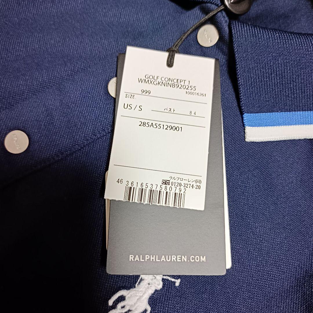 【新品】RLX ラルフローレン ロングスリーブ ポロシャツ ロゴ刺繍 ネイビー