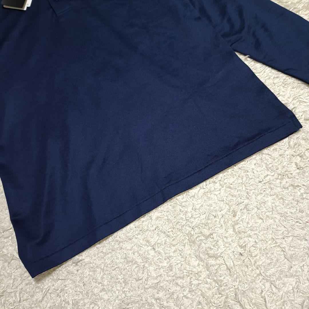 【新品】RLX ラルフローレン ロングスリーブ ポロシャツ ロゴ刺繍 ネイビー