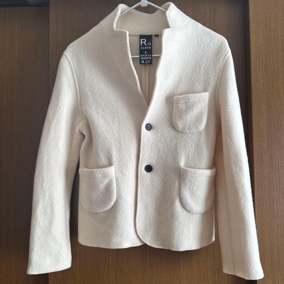 オールドマンズテーラー　フェルトニット　ジャケット　アイボリー