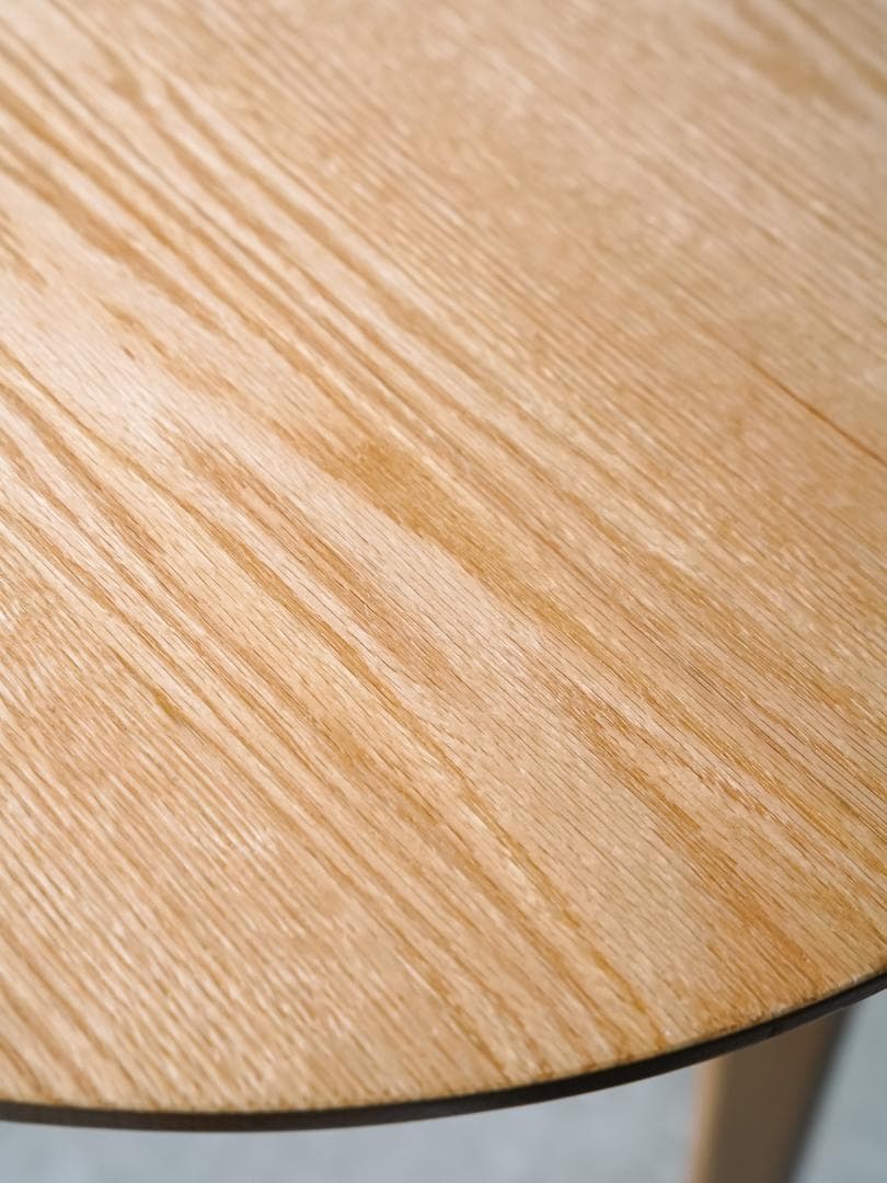 古道具 オーク材 ヴィンテージ ラウンドテーブル 北欧モダン