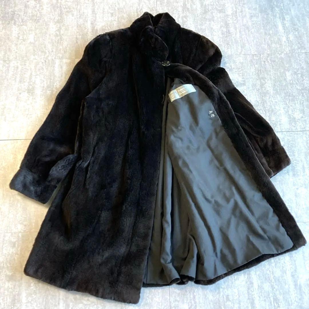 ☆SAGA MINK リアルファーコート Nakamura fur 15 黒