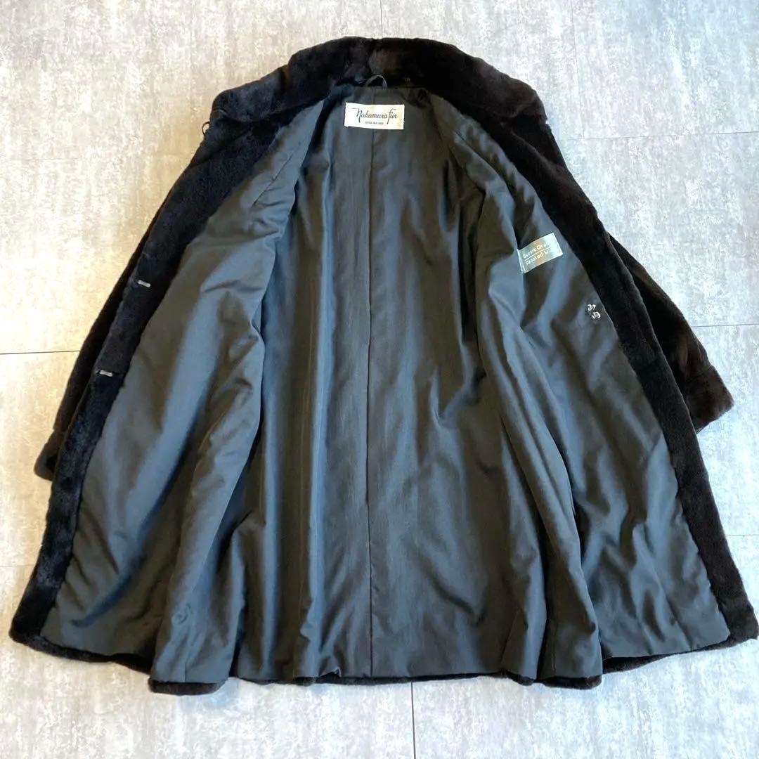 ☆SAGA MINK リアルファーコート Nakamura fur 15 黒