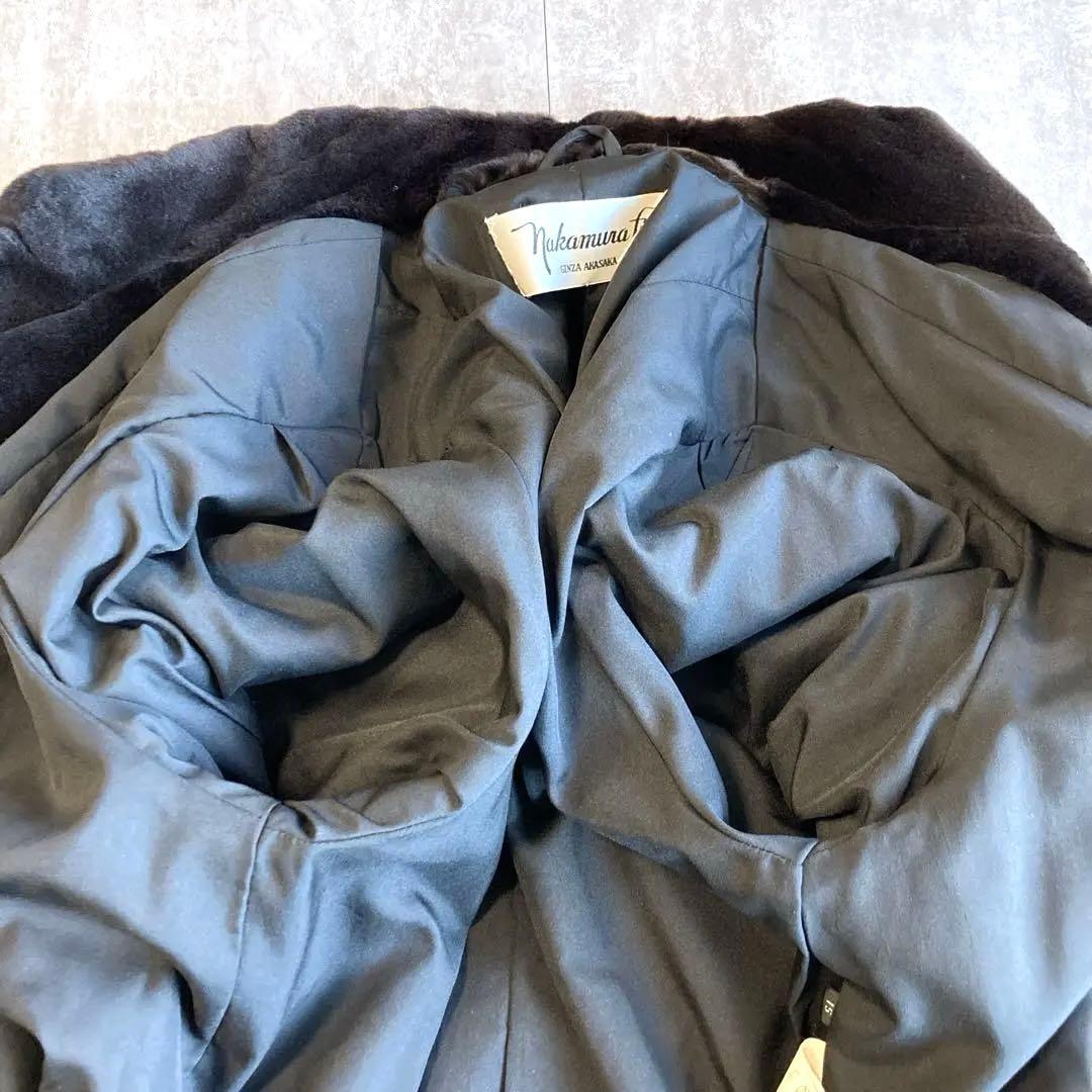 ☆SAGA MINK リアルファーコート Nakamura fur 15 黒