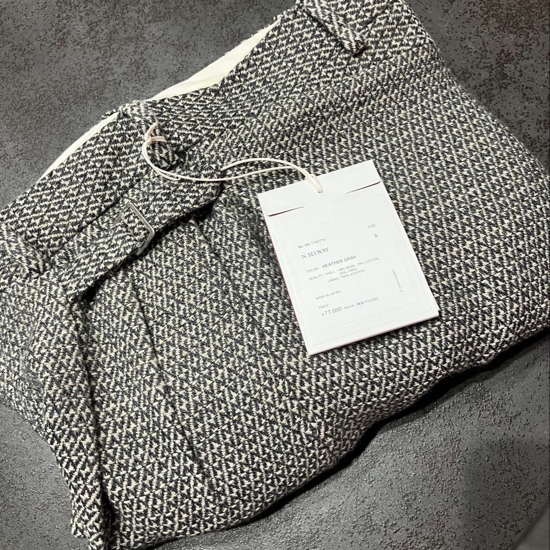 パンツ N.SELWAY N-TWEED SIDE STRAP TROUSERS
