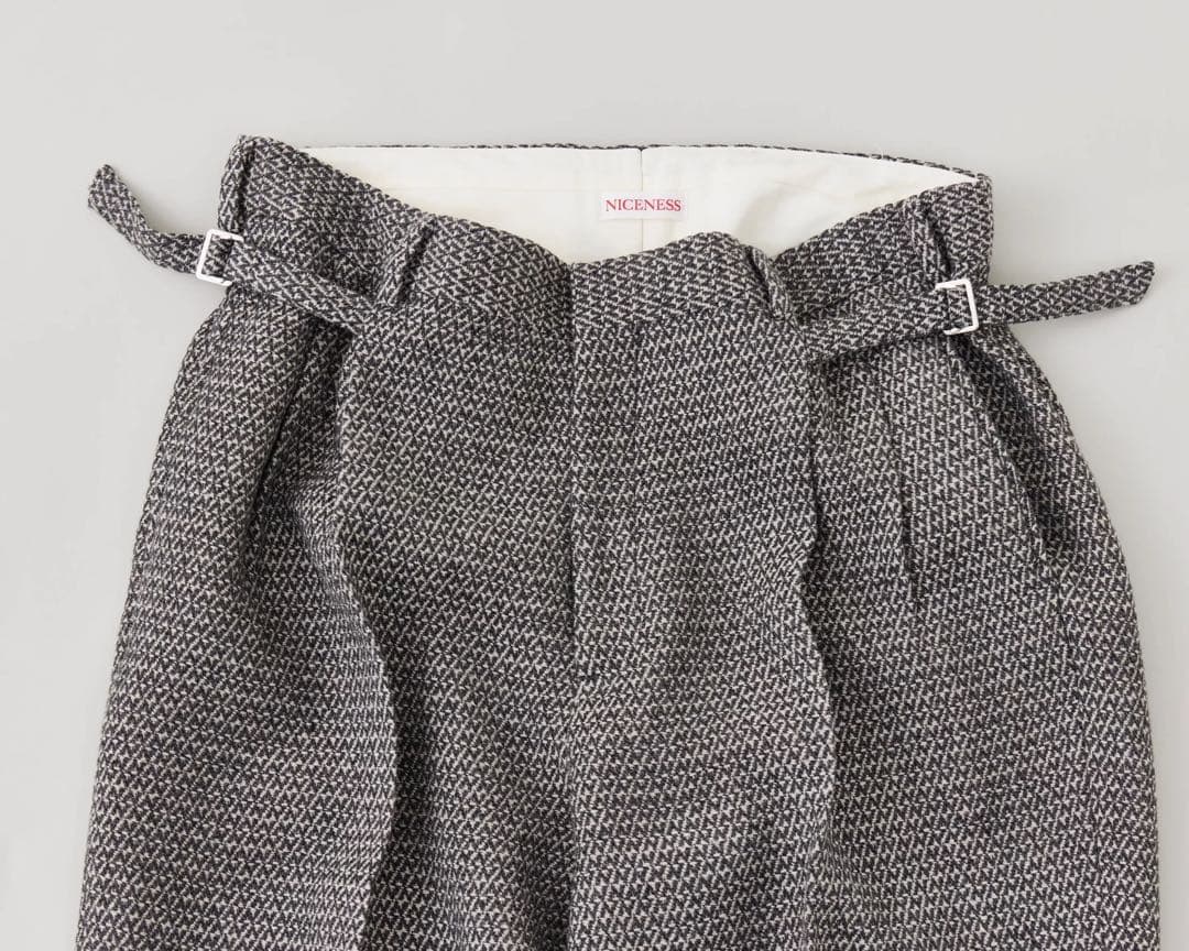 パンツ N.SELWAY N-TWEED SIDE STRAP TROUSERS