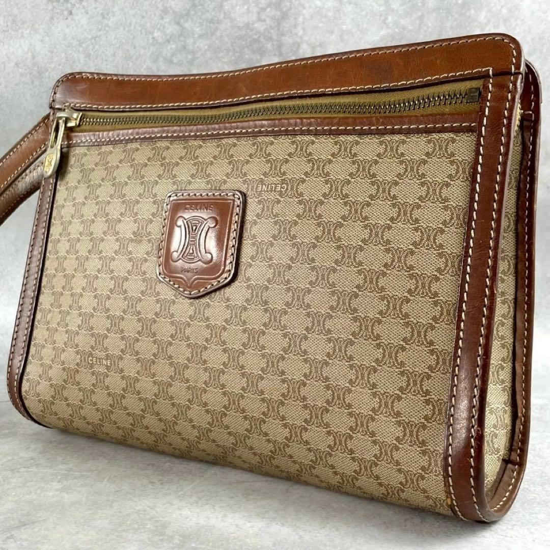 入手困難 美品 セリーヌ トリオンフ クラッチバッグ セカンドバッグ PVC