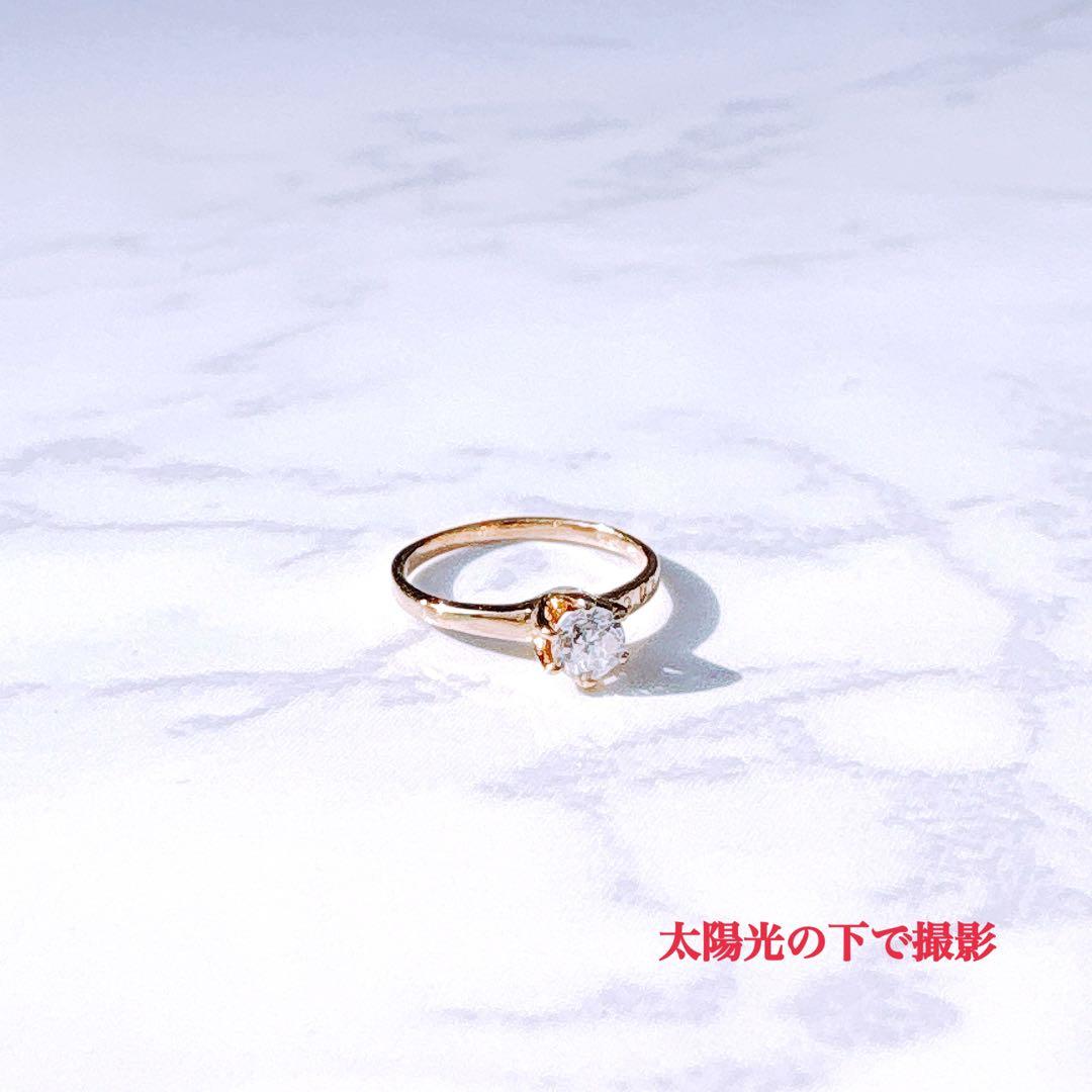 【未使用品】K18 ダイヤモンド ベビーリング4月生まれ/ネックレストップ