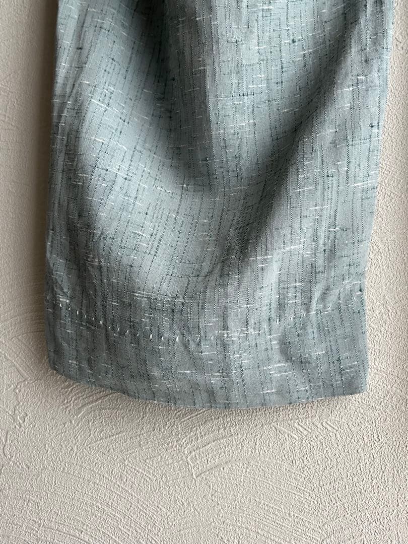 50s スラックス 絣 リネン レーヨン