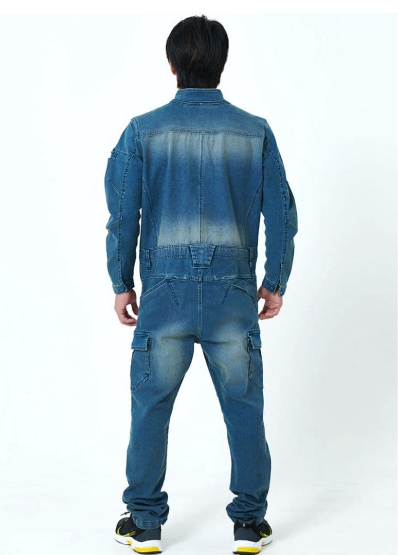 寅壱 デニム ツナギ メンズ 作業着 ストレッチ 新品 未使用 Lサイズ！