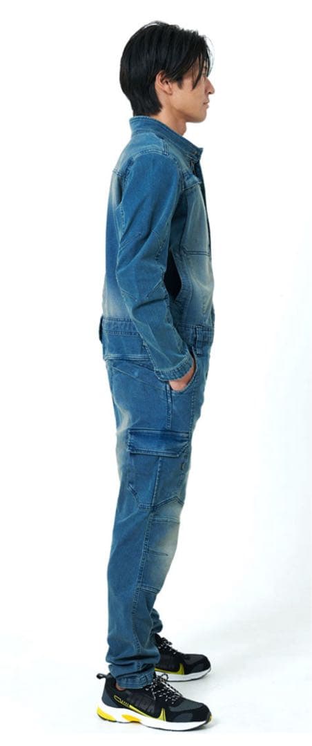 寅壱 デニム ツナギ メンズ 作業着 ストレッチ 新品 未使用 Lサイズ！