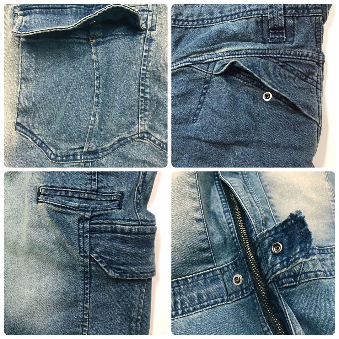 寅壱 デニム ツナギ メンズ 作業着 ストレッチ 新品 未使用 Lサイズ！