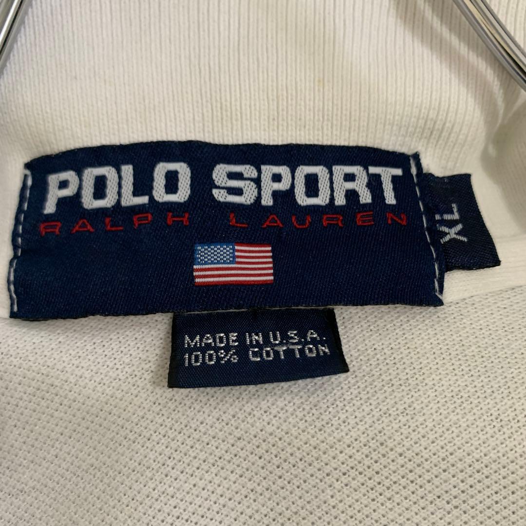 90s POLO SPORT USA製　ポロシャツ　ホワイト