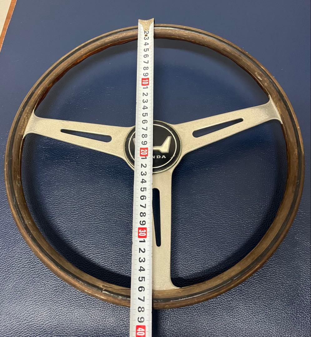 【希少・当時物】HONDA旧車ウッドステアリングFUTABAYA製 約38cm