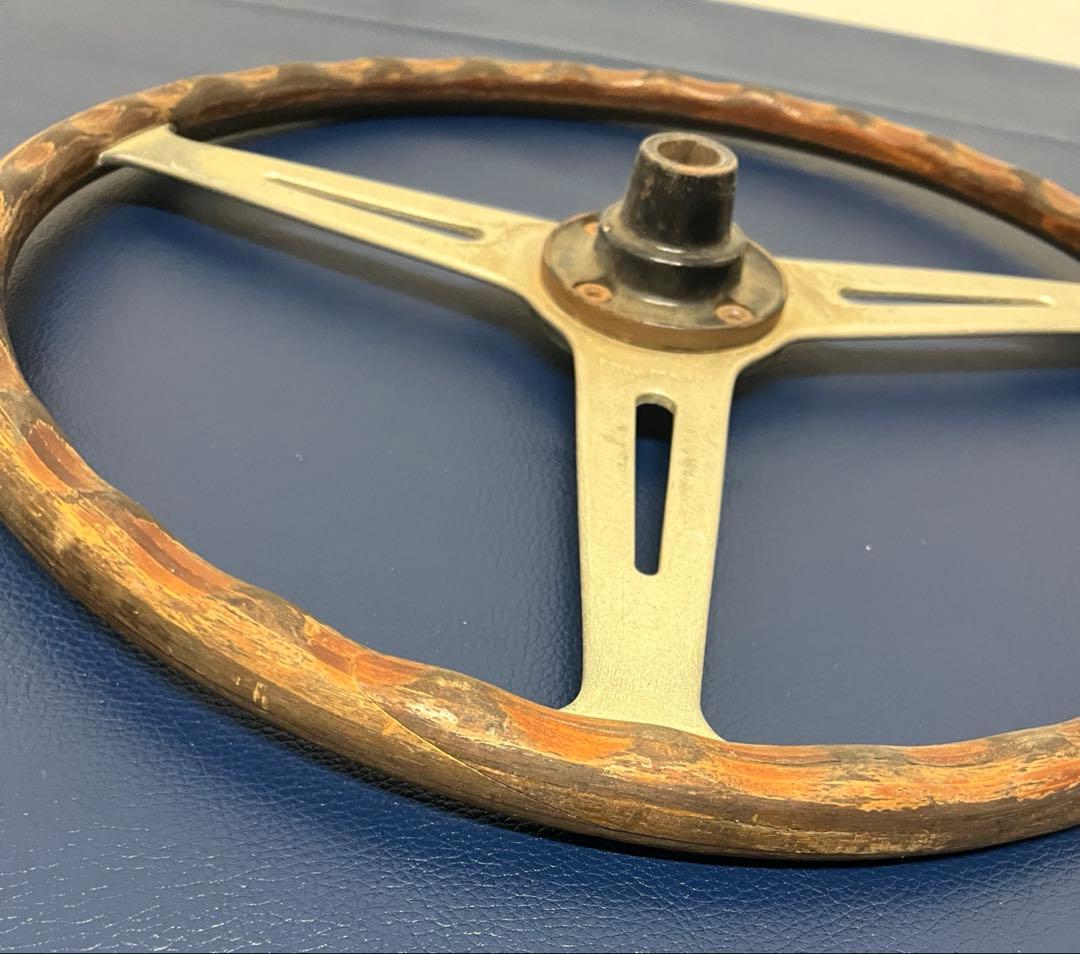 【希少・当時物】HONDA旧車ウッドステアリングFUTABAYA製 約38cm