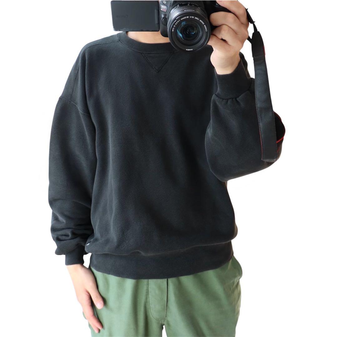 ハイコットン ブラック USA製 90s Russellラッセル スウェットL