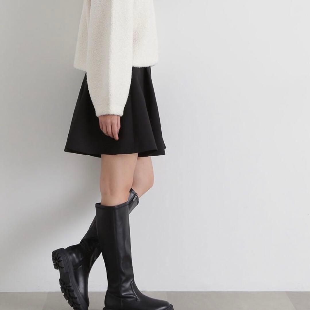 試着のみ⭐︎ナチュラルビューティーべーシック黒ブラックsフレアショートパンツ