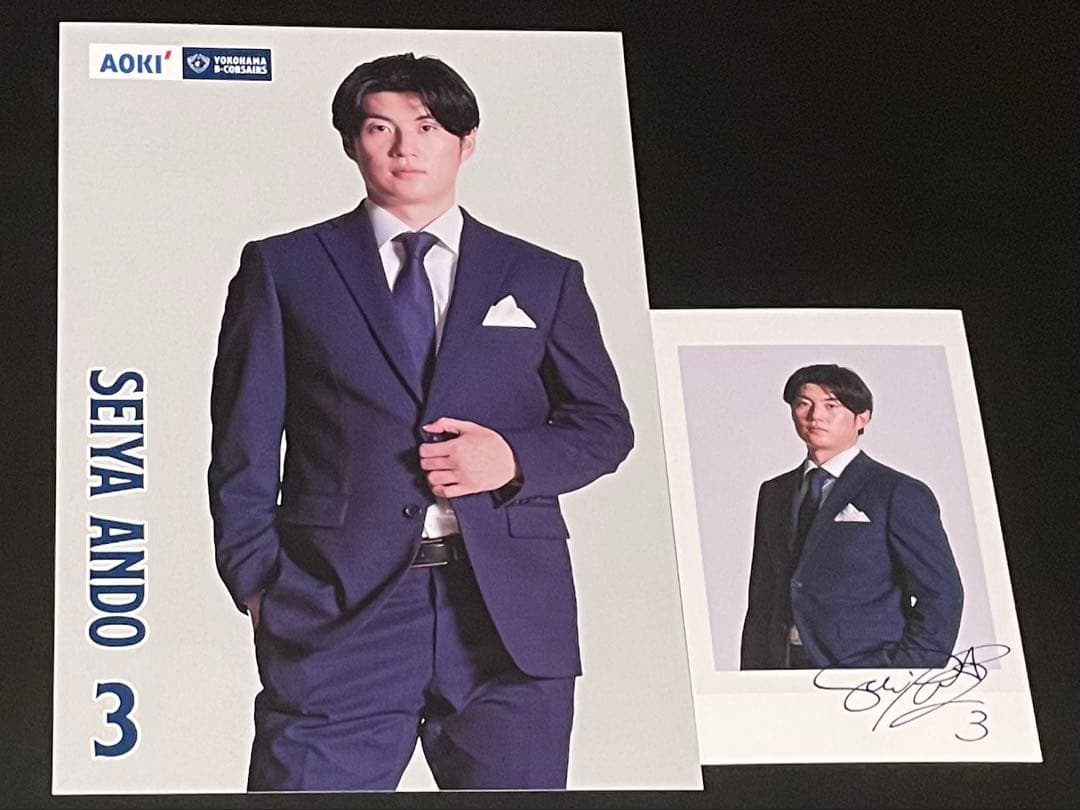 横浜ビー・コルセアーズ 安藤誓哉 チェキ風カード ポストカード ビーコル