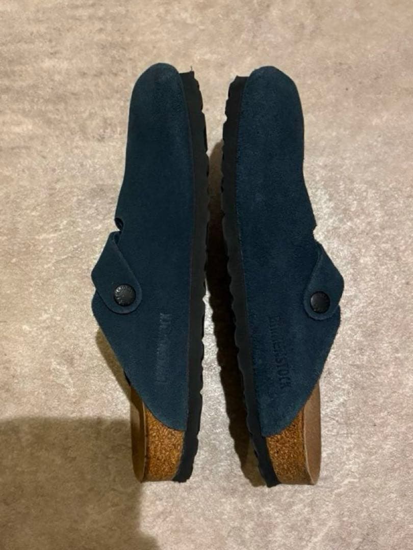 BIRKENSTOCK ボストン 旧ロゴ ネイビー スエード 24.5センチ