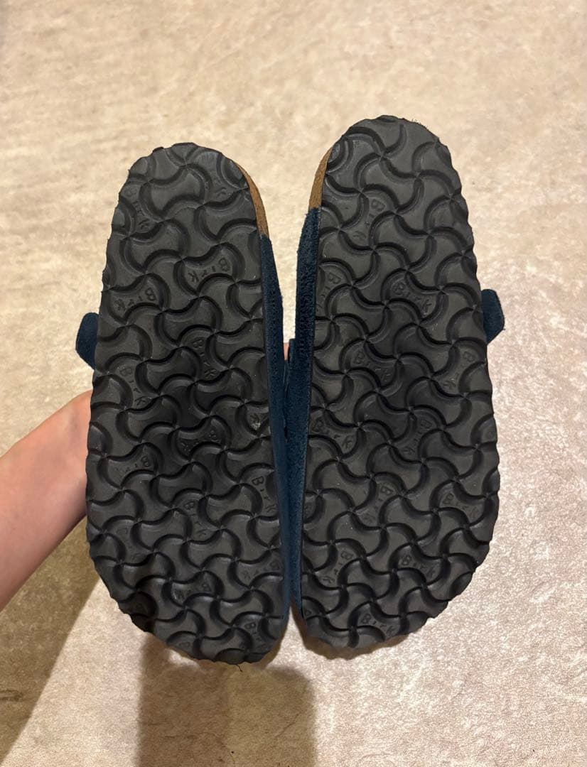 BIRKENSTOCK ボストン 旧ロゴ ネイビー スエード 24.5センチ