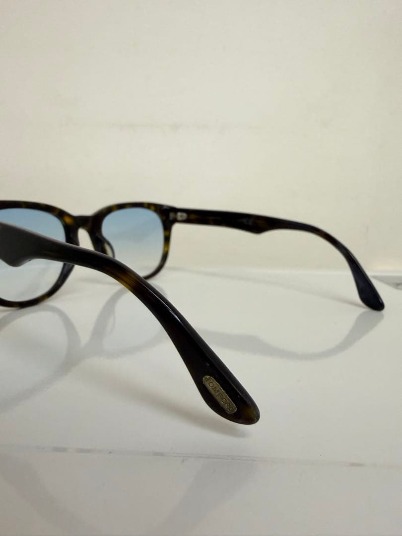 ヒ*ロ様 TOM FORD TF5653 サングラス デミ柄 ライトブルー トム