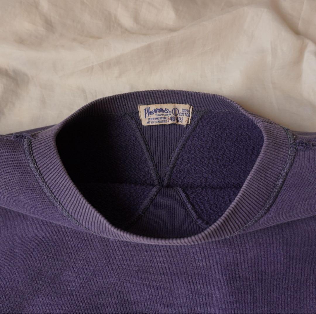pherrow’s スウェット ナス紺 フェード 両V ガゼット はめ込み 復刻