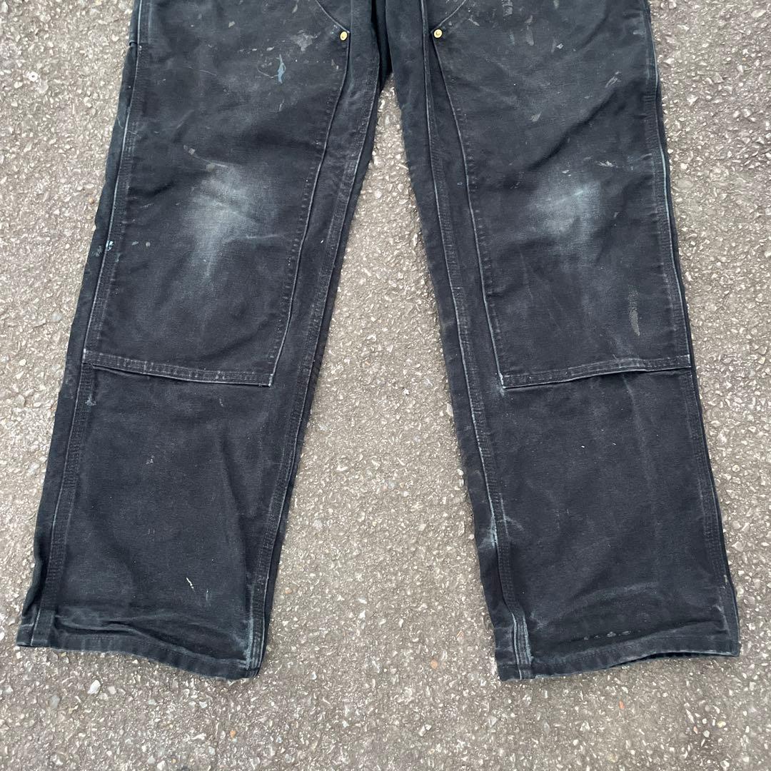 Carhartt B01 BLK ダブルニー USA製 34×32 雰囲気◎