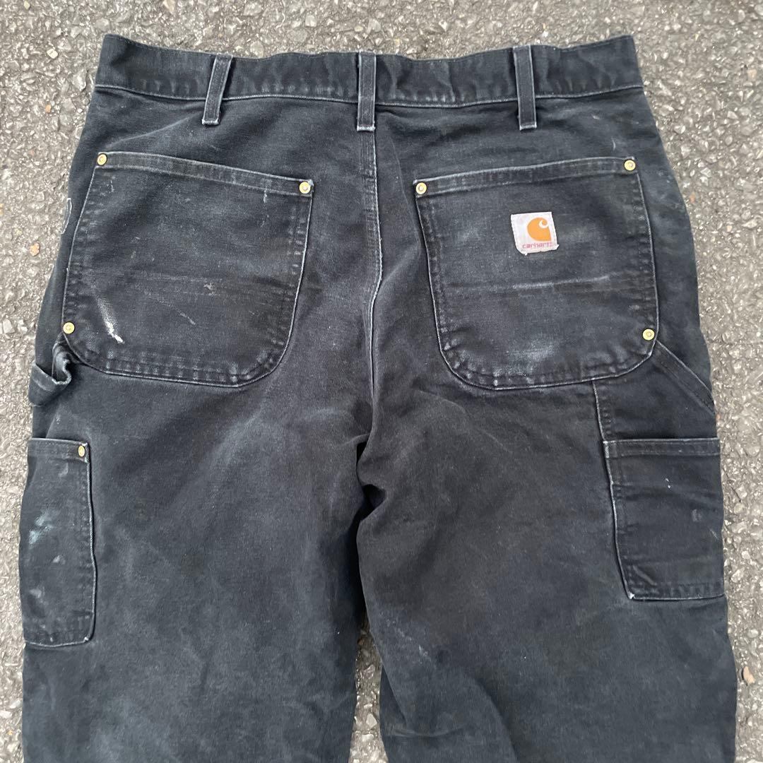 Carhartt B01 BLK ダブルニー USA製 34×32 雰囲気◎