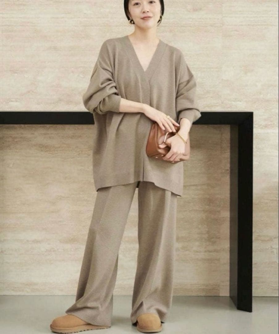 Plage CASH TOUCH flare パンツ カーディガン　2点セット