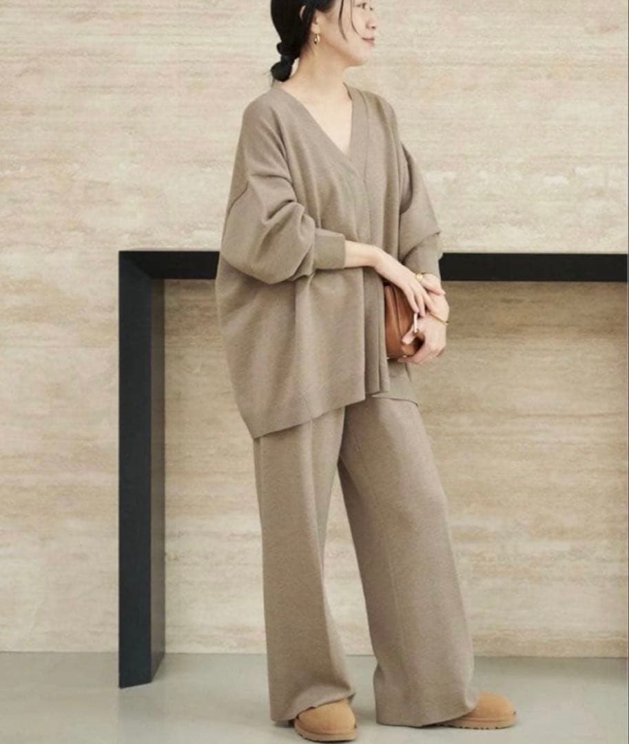 Plage CASH TOUCH flare パンツ カーディガン　2点セット