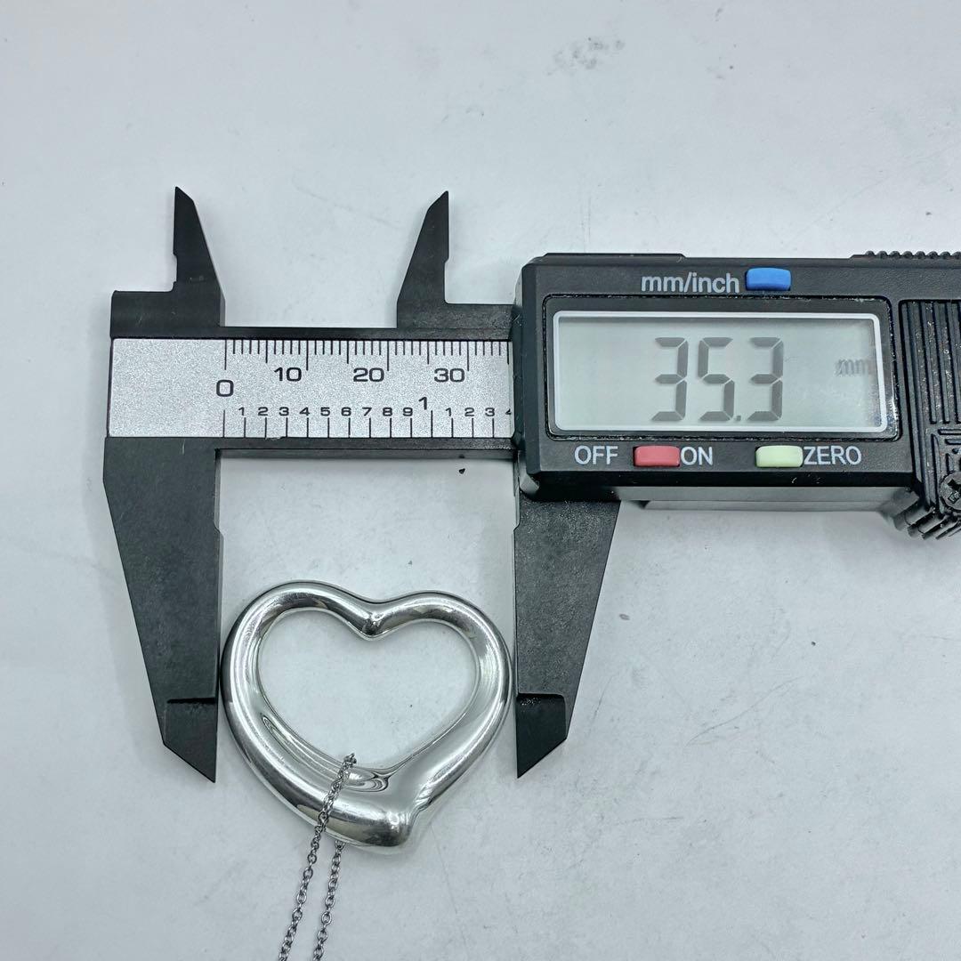 【希少】ティファニー　オープンハート　ネックレス　XL　ビッグサイズ　美品