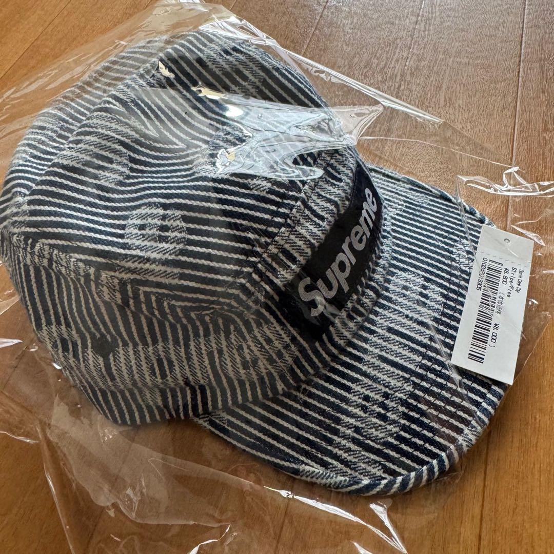 帽子 supreme DENIM CAMP CAP STRIPE
