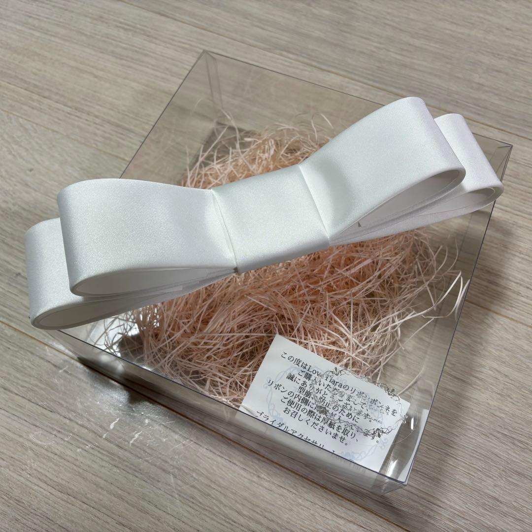 【美品】Love Tiara ラブティアラ リボンボンネ なでしこ オフホワイト