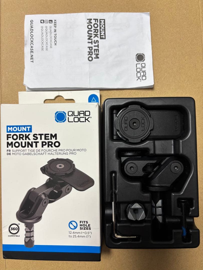 クアッドロック　フォークステムマウントPRO 衝撃吸収ダンパー付き