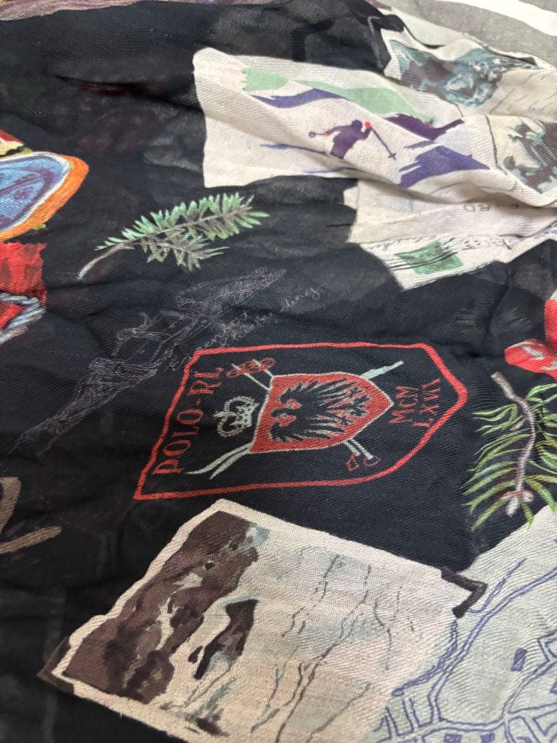 ラルフローレン　ストール　カラフルデザイン マフラー 約200cm x 60cm