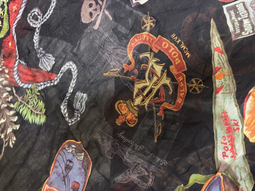 ラルフローレン　ストール　カラフルデザイン マフラー 約200cm x 60cm