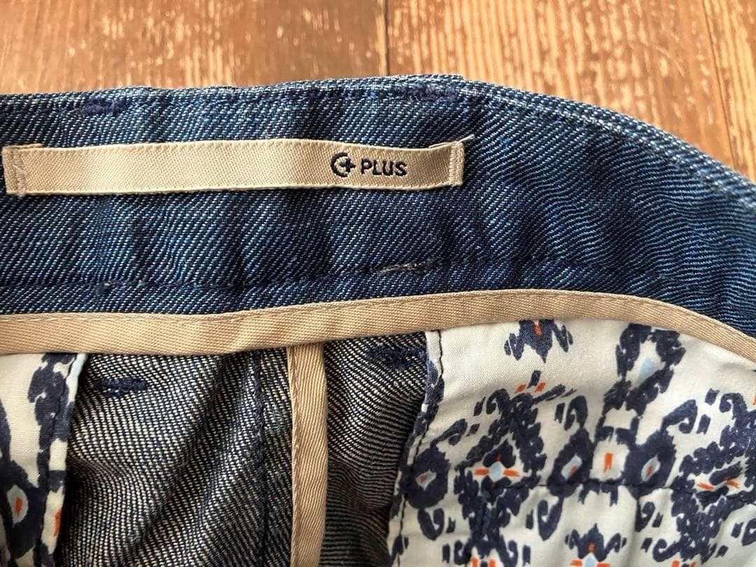 C+ CPLUS シープラス デニムスラックス 30 新品未使用 イタリア製 麻