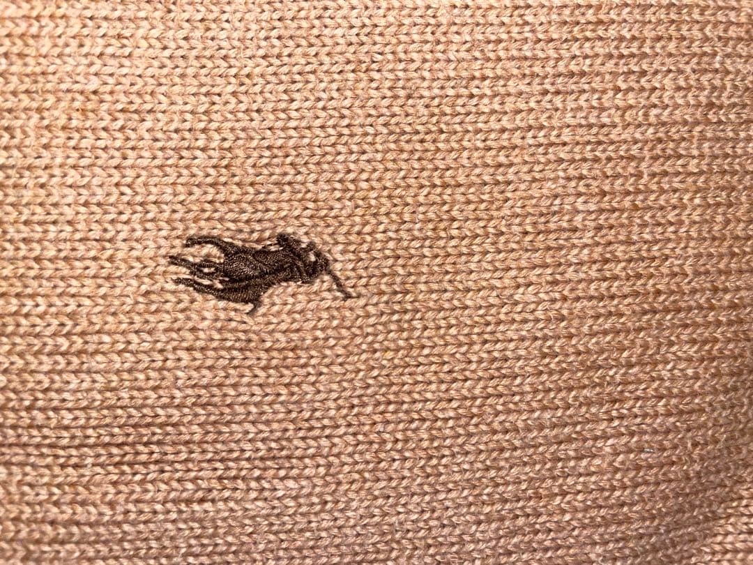 古着　ポロ　ラルフローレン　刺繍ロゴハーフジップ ニットセーター