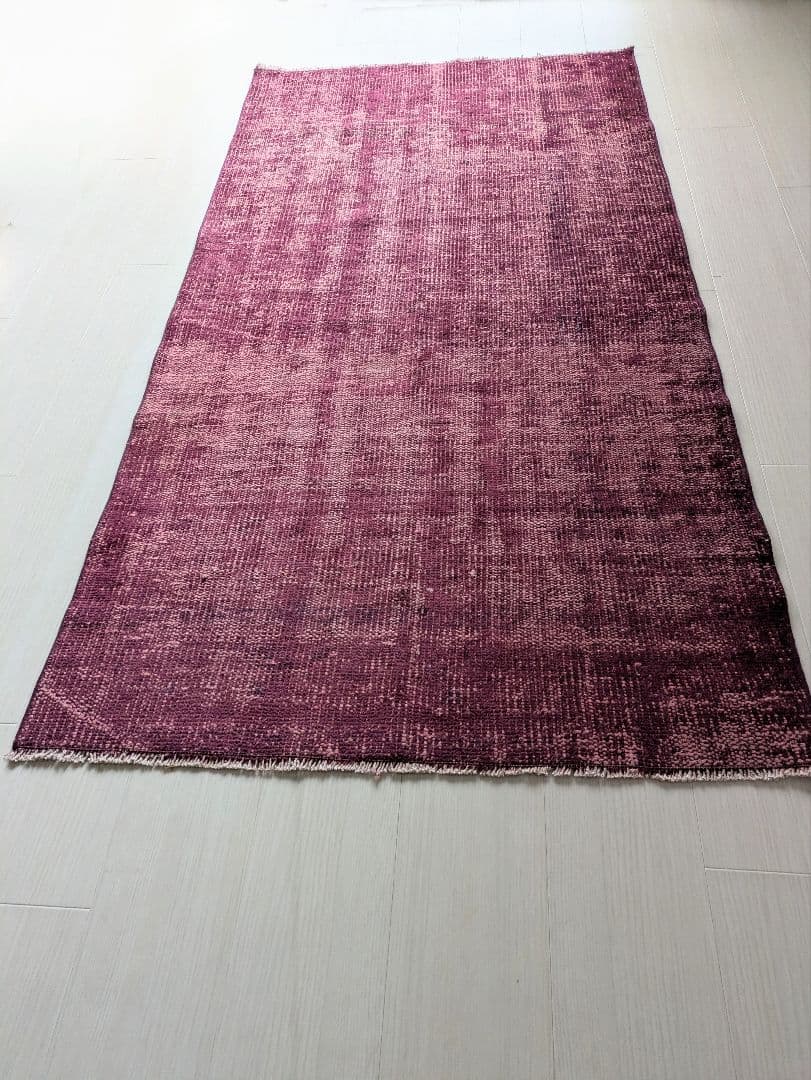 88×170 ワインレッドオーバーダイワンカラー　トルコヴィンテージラグ