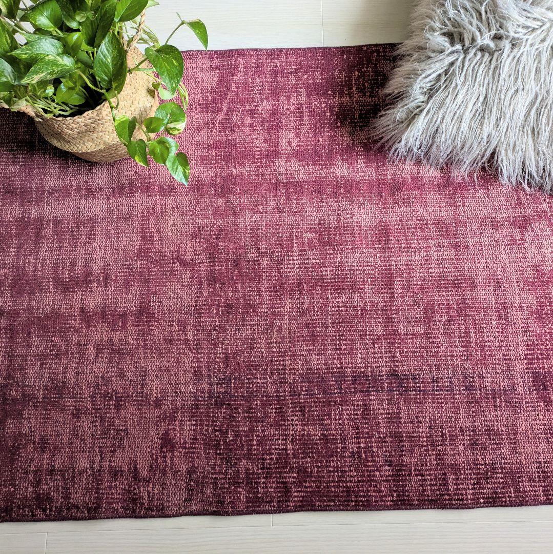 88×170 ワインレッドオーバーダイワンカラー　トルコヴィンテージラグ