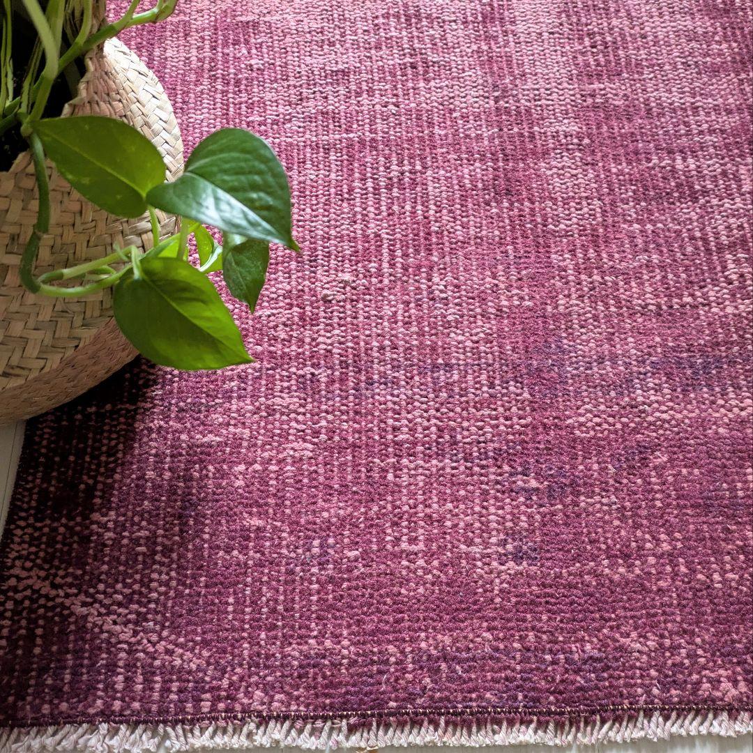 88×170 ワインレッドオーバーダイワンカラー　トルコヴィンテージラグ