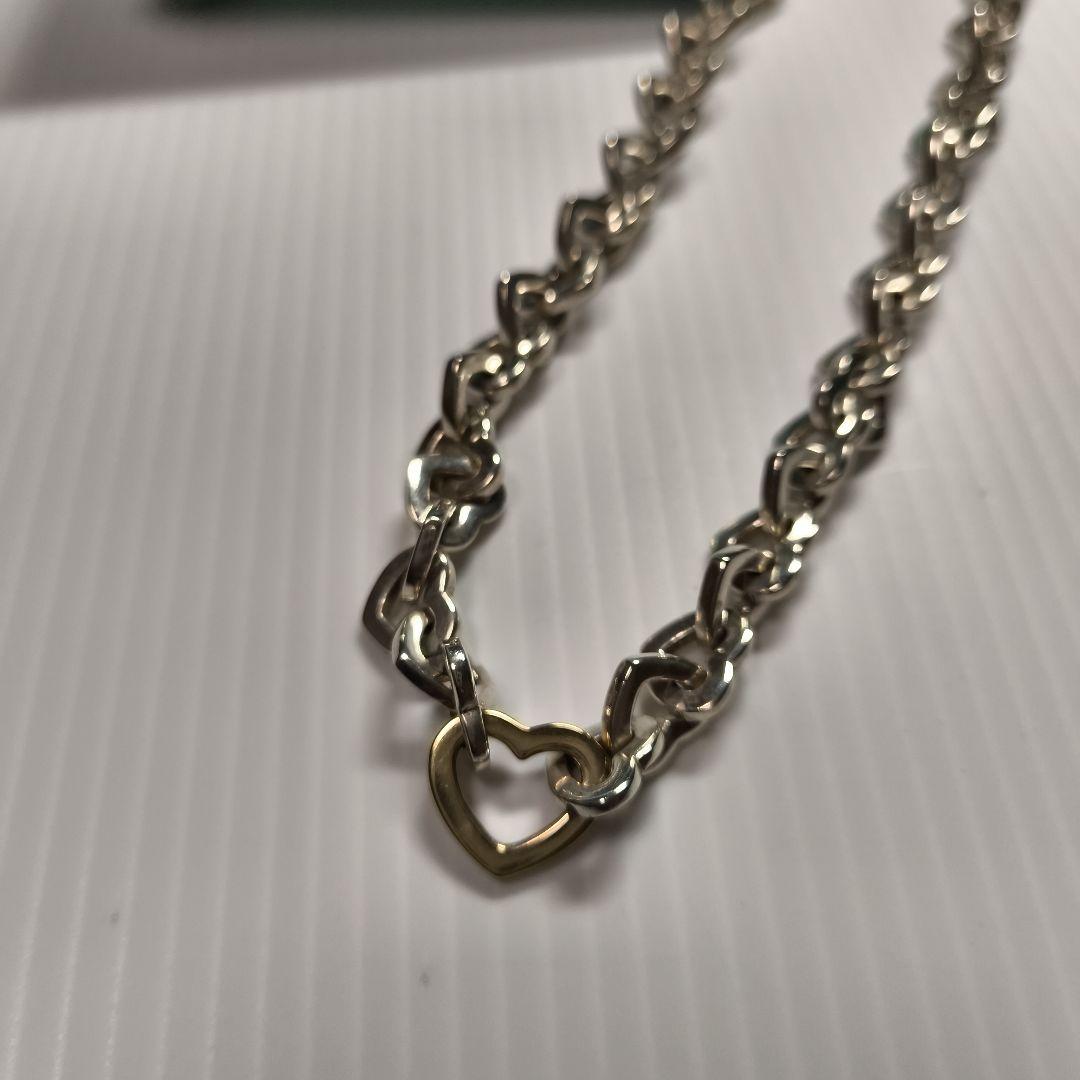 Tiffany & Co. シルバー925 ハートリンクネックレス　750 廃盤