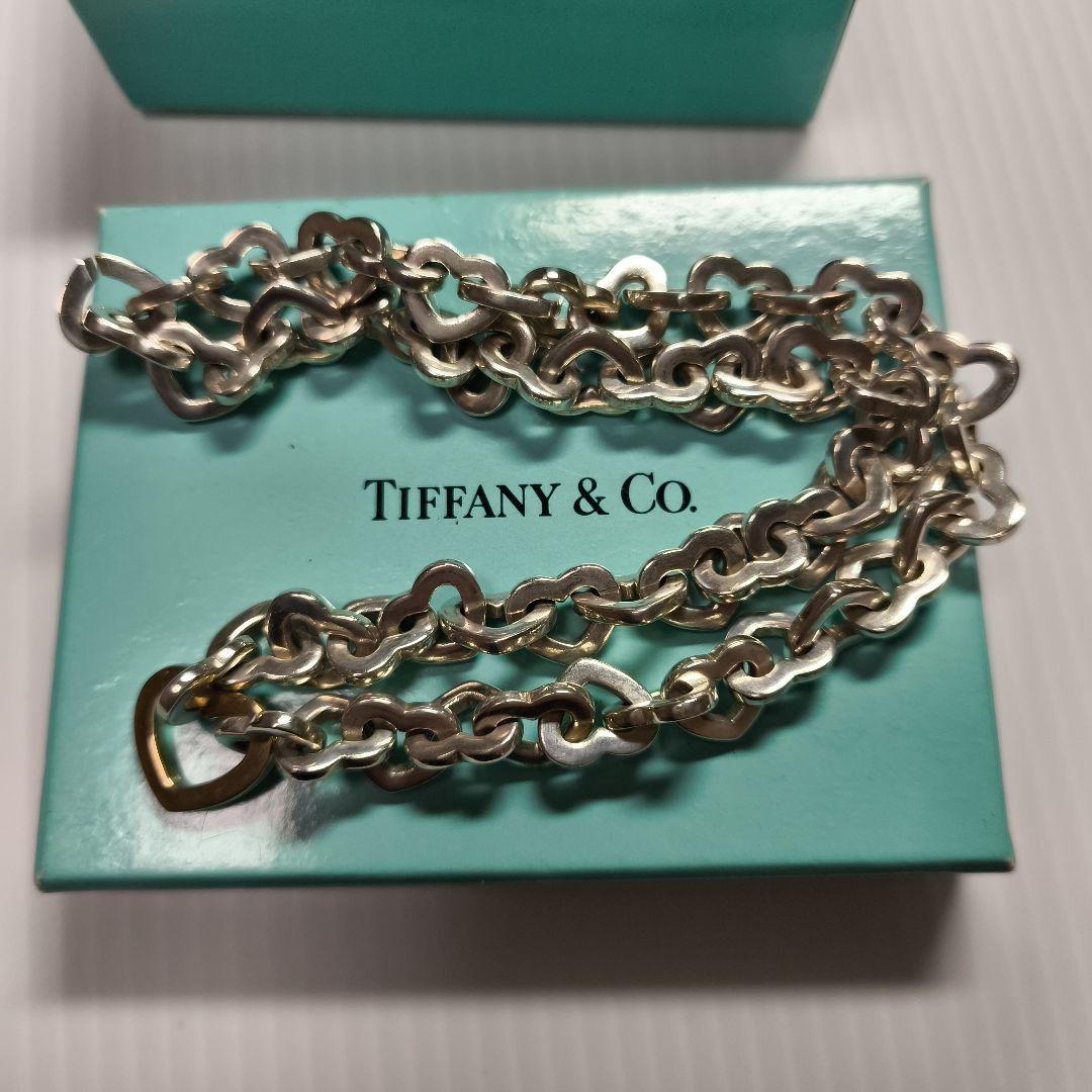 Tiffany & Co. シルバー925 ハートリンクネックレス　750 廃盤