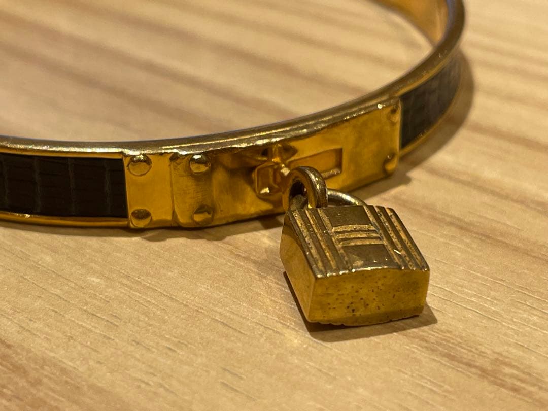 エルメス HERMES ケリー カデナバングル ブレス リザード ヴィンテージ