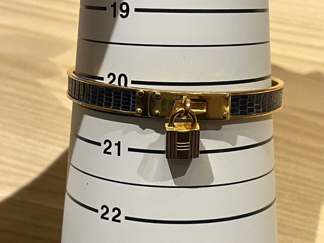 エルメス HERMES ケリー カデナバングル ブレス リザード ヴィンテージ